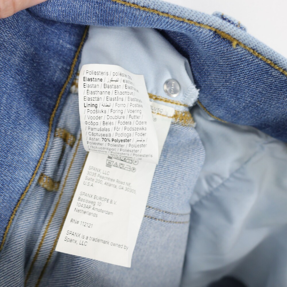 Spanx Everywear Flare Jeans Womens S Blue Pull On High Rise Shaping Stretch - Picture 11 of 12